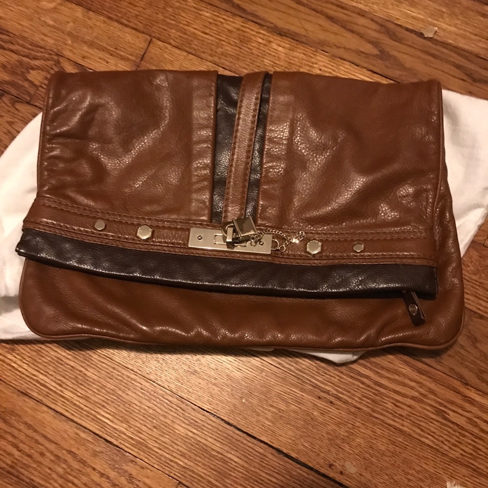 Marc Jacobs brown locket clutch